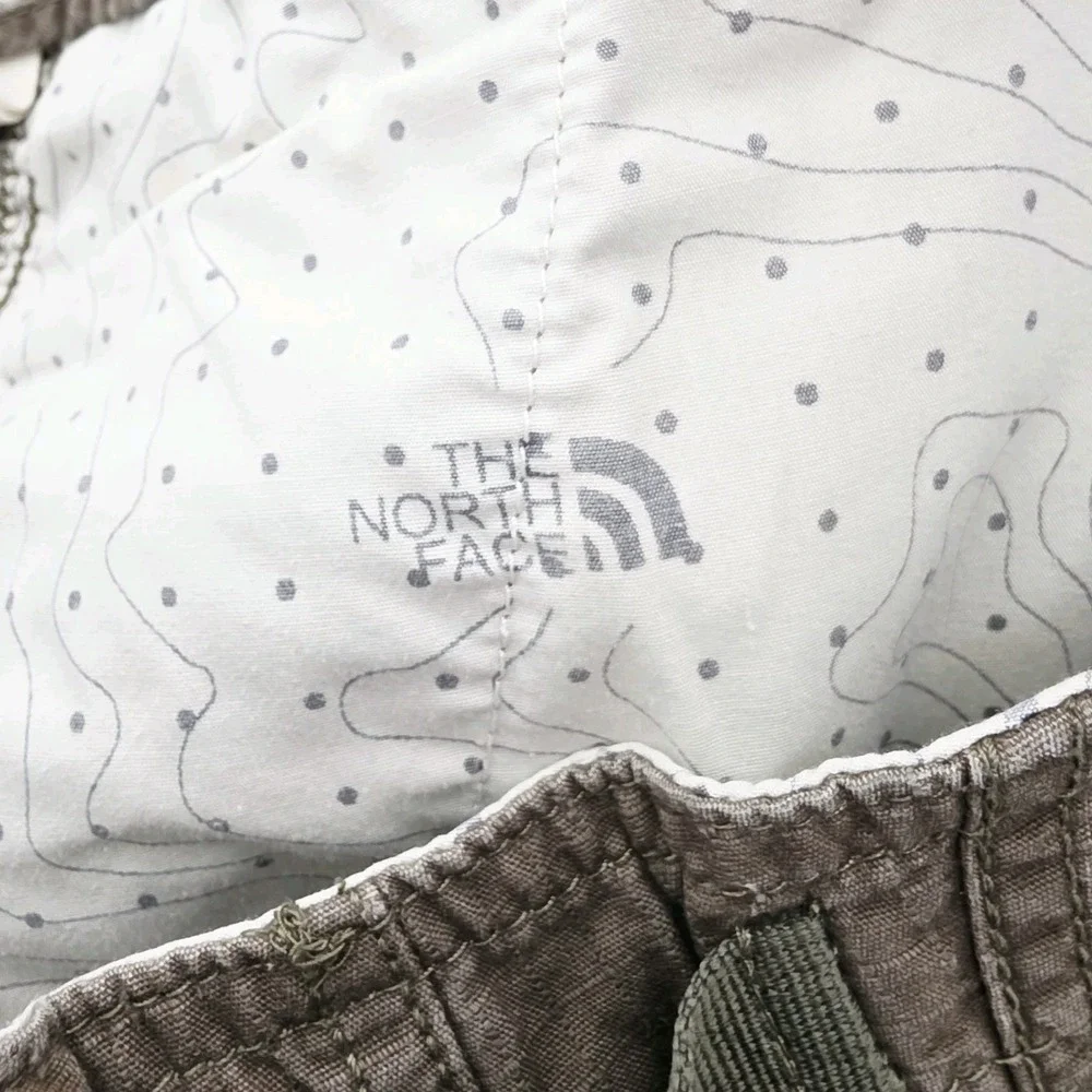 The North Face Mens 32‎ Cargo Shorts Green Ripstop Adjustable Waist 11